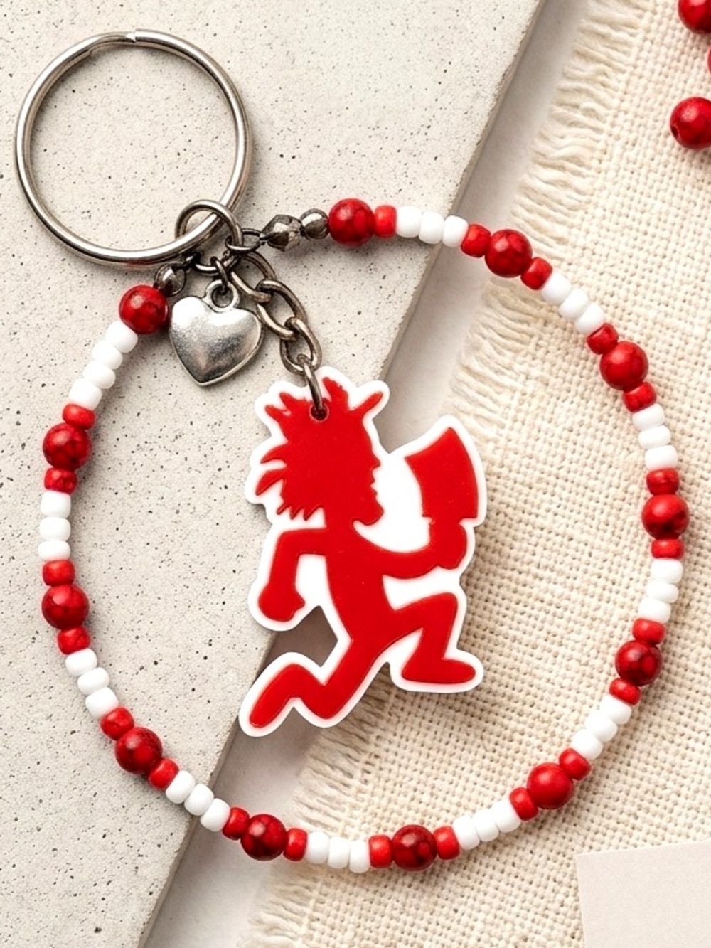 Red Hatchet Juggalos Insane Clown Psychopathic ICP Records Real Stones Keychain